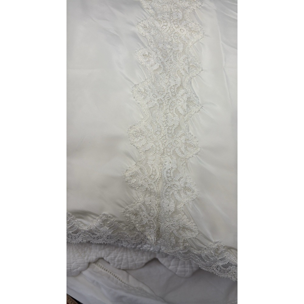 Vintage Wonder Maid Ivory Lace Slip Chemise Nightgown Fine Lingerie Size 34 - Picture 7 of 16
